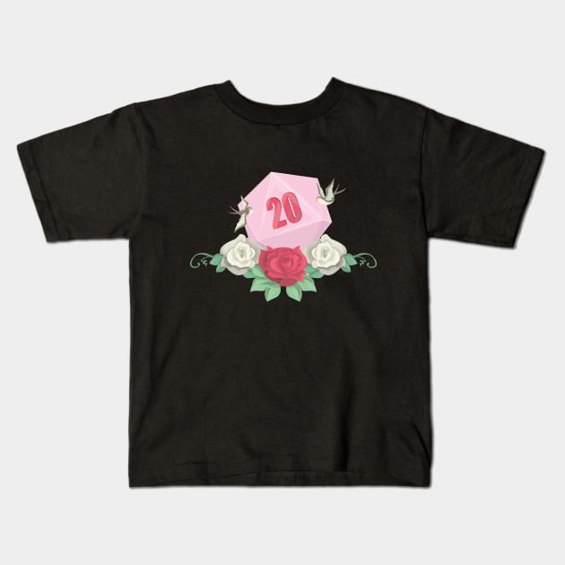 D20 Natural Beauty Kids T-Shirt by WickedWizardStudios